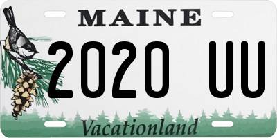 ME license plate 2020UU