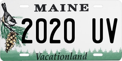 ME license plate 2020UV