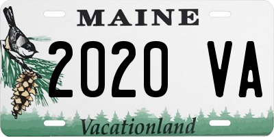 ME license plate 2020VA
