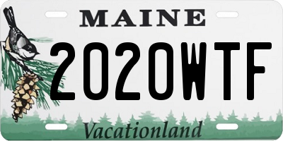 ME license plate 2020WTF