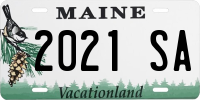 ME license plate 2021SA