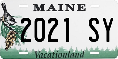 ME license plate 2021SY