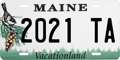 ME license plate 2021TA