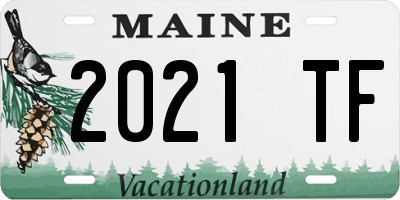 ME license plate 2021TF