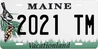ME license plate 2021TM