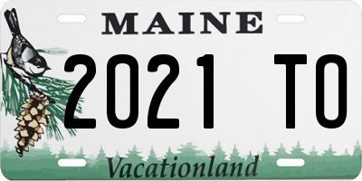 ME license plate 2021TO