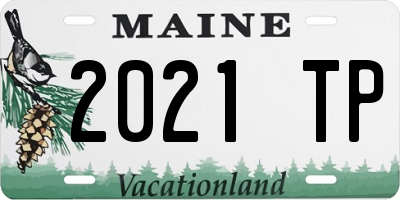 ME license plate 2021TP