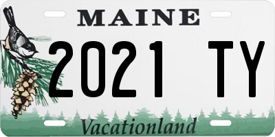 ME license plate 2021TY