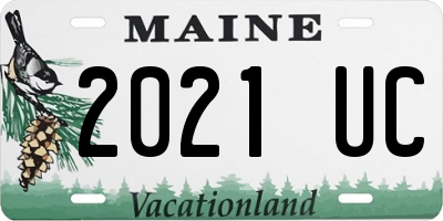 ME license plate 2021UC