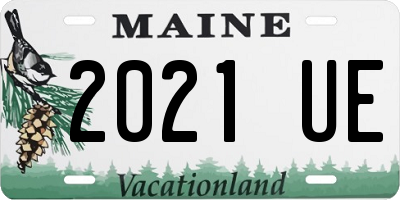 ME license plate 2021UE