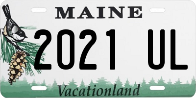 ME license plate 2021UL