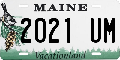 ME license plate 2021UM