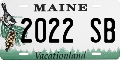 ME license plate 2022SB