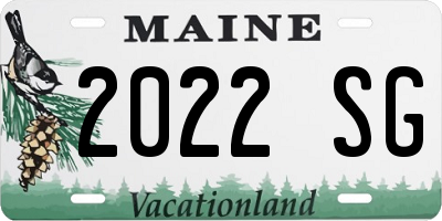 ME license plate 2022SG