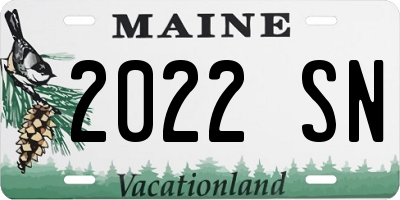 ME license plate 2022SN