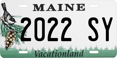 ME license plate 2022SY