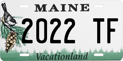 ME license plate 2022TF
