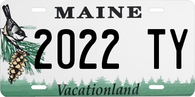 ME license plate 2022TY