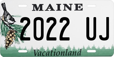 ME license plate 2022UJ