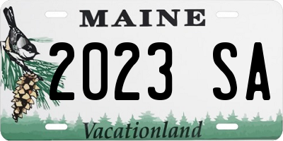 ME license plate 2023SA