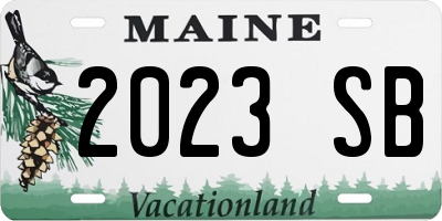 ME license plate 2023SB