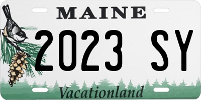 ME license plate 2023SY