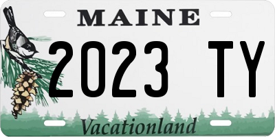 ME license plate 2023TY