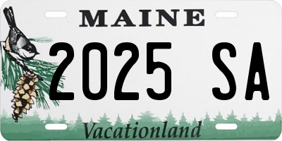 ME license plate 2025SA