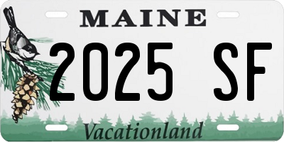 ME license plate 2025SF