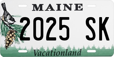 ME license plate 2025SK