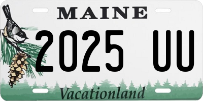 ME license plate 2025UU