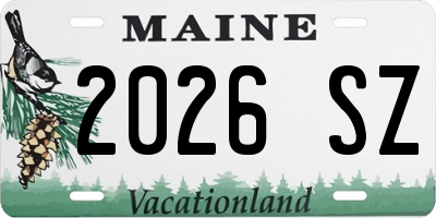 ME license plate 2026SZ