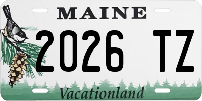 ME license plate 2026TZ