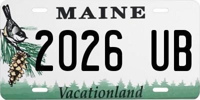 ME license plate 2026UB