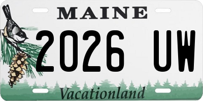 ME license plate 2026UW