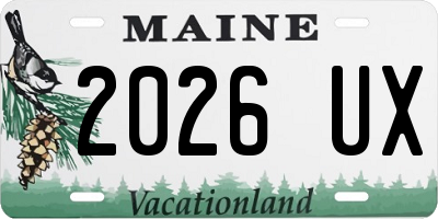 ME license plate 2026UX