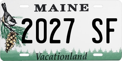 ME license plate 2027SF