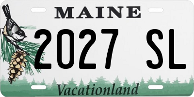 ME license plate 2027SL