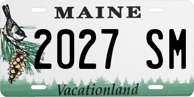 ME license plate 2027SM