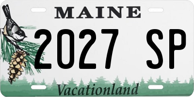 ME license plate 2027SP