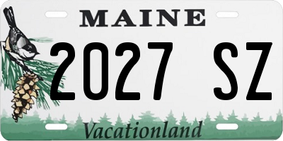ME license plate 2027SZ