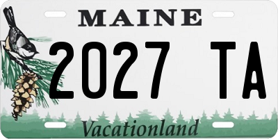 ME license plate 2027TA