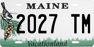 ME license plate 2027TM
