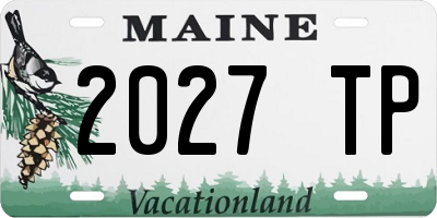 ME license plate 2027TP