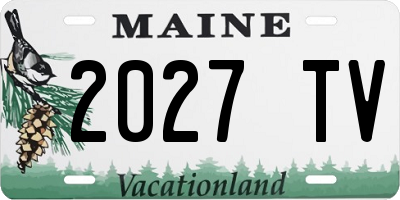 ME license plate 2027TV