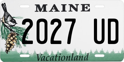 ME license plate 2027UD