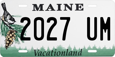 ME license plate 2027UM