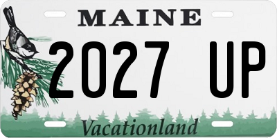 ME license plate 2027UP