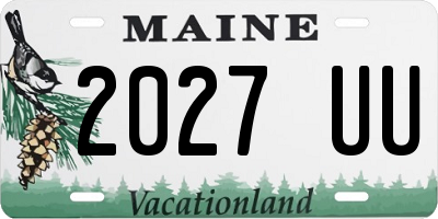 ME license plate 2027UU