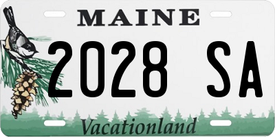 ME license plate 2028SA